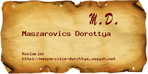 Maszarovics Dorottya névjegykártya